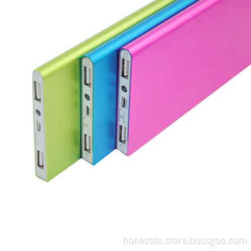 6,500mAh portable charge power bank with metal case